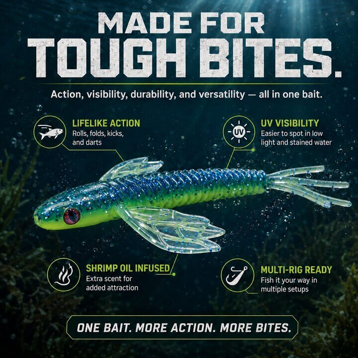 SpireBuzz Ruckus 12-Pack Soft Swimbaits