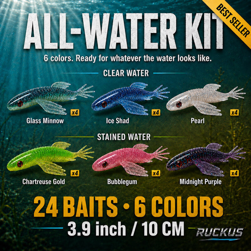 SpireBuzz Ruckus 12-Pack Soft Swimbaits