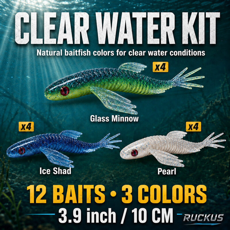SpireBuzz Ruckus 12-Pack Soft Swimbaits