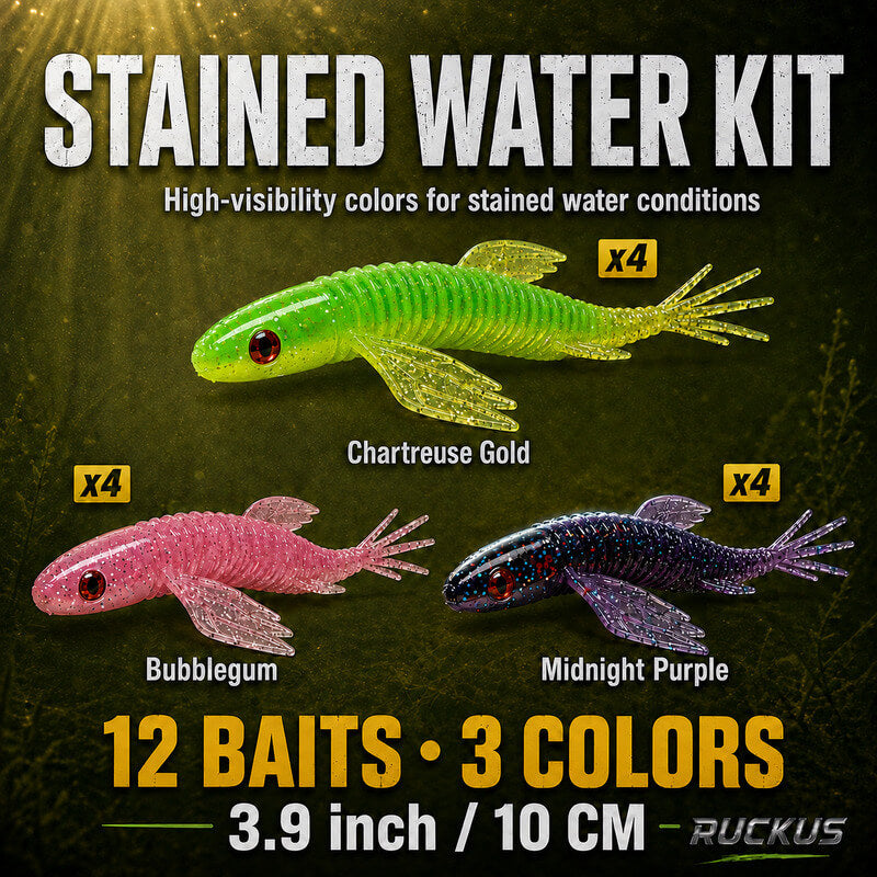 SpireBuzz Ruckus 12-Pack Soft Swimbaits