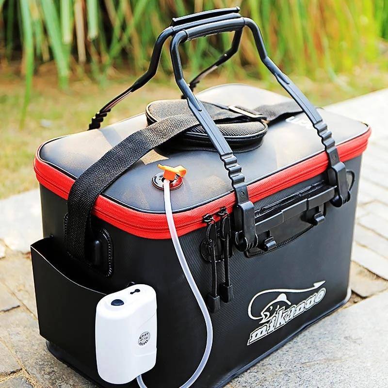 EVA Portable Fishing Bag Folding Thicken Live Fishing Box Tank Bucket (FREE OXYGEN PUMP) - SpireBuzz