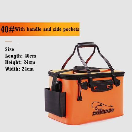 EVA Portable Fishing Bag Folding Thicken Live Fishing Box Tank Bucket (FREE OXYGEN PUMP) - SpireBuzz