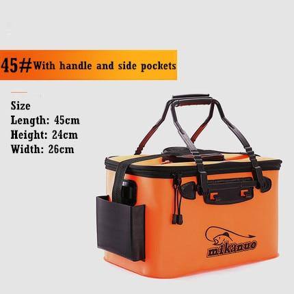 EVA Portable Fishing Bag Folding Thicken Live Fishing Box Tank Bucket (FREE OXYGEN PUMP) - SpireBuzz
