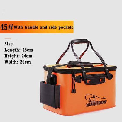 EVA Portable Fishing Bag Folding Thicken Live Fishing Box Tank Bucket (FREE OXYGEN PUMP) - SpireBuzz