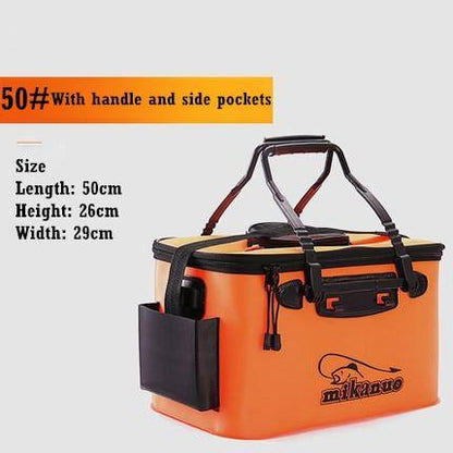 EVA Portable Fishing Bag Folding Thicken Live Fishing Box Tank Bucket (FREE OXYGEN PUMP) - SpireBuzz