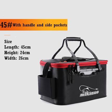 EVA Portable Fishing Bag Folding Thicken Live Fishing Box Tank Bucket (FREE OXYGEN PUMP) - SpireBuzz