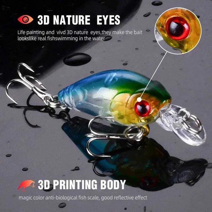 SpireBuzz™  8pcs Rainbow Crankbaits Set - SpireBuzz