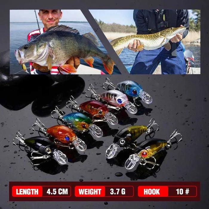 SpireBuzz™  8pcs Rainbow Crankbaits Set - SpireBuzz