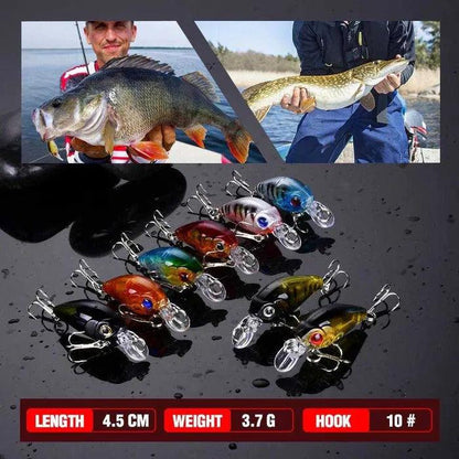 SpireBuzz™  8pcs Rainbow Crankbaits Set - SpireBuzz