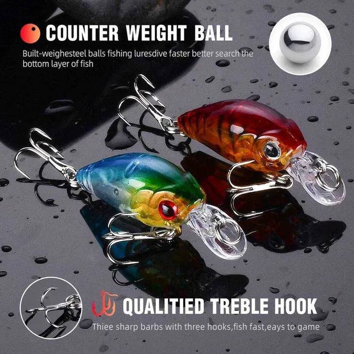 SpireBuzz™  8pcs Rainbow Crankbaits Set - SpireBuzz