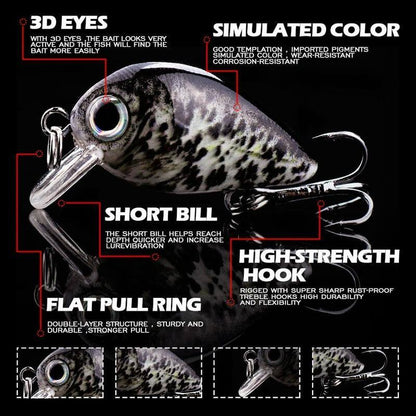 SpireBuzz™ Micro Crankbaits Fishing Lure - SpireBuzz