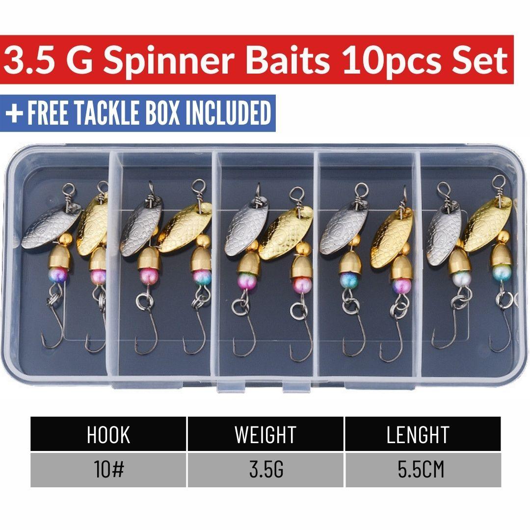 Neamou 10 Pcs Buzz Bait - Bass Fishing Lures Freshwater - Spinner